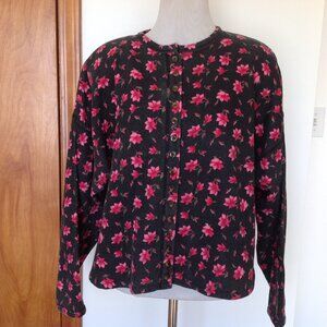 Vintage Forenza Cardigan Top Floral Boxy Medium